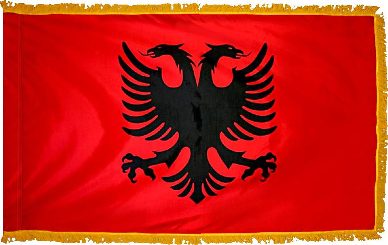  Albania Presentation Flag & Flagpole Set 