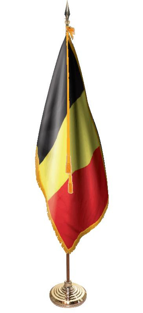  Belgium Presentation Flag & Flagpole Set 