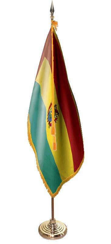  Bolivia Presentation Flag & Flagpole Set 