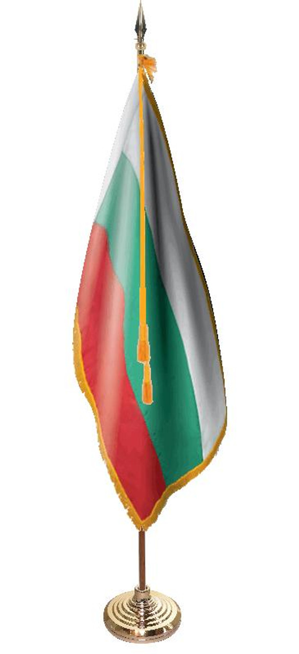 Bulgaria Presentation Flag & Flagpole Set 