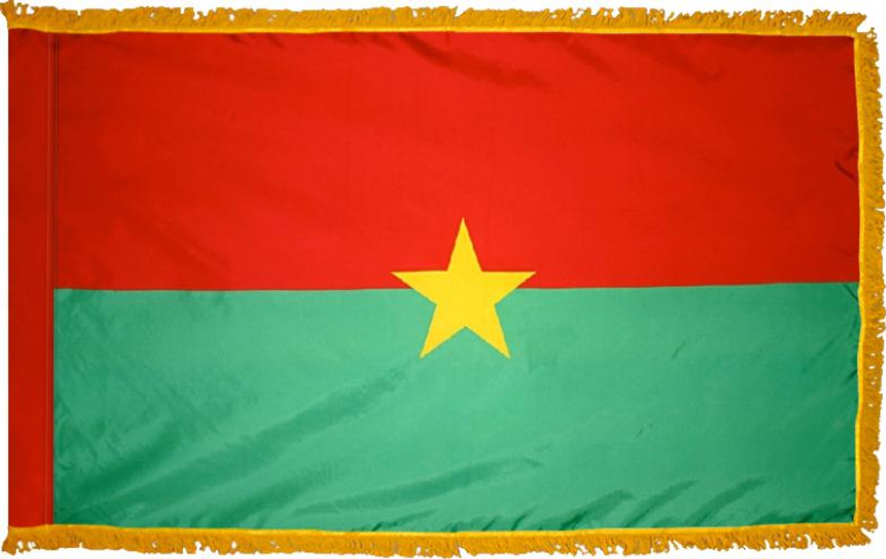  Burkina Faso Presentation Flag & Flagpole Set 