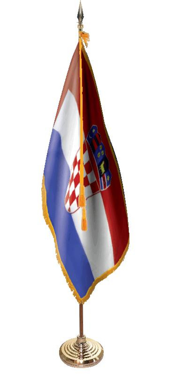  Croatia Presentation Flag & Flagpole Set 