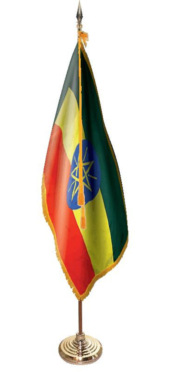  Ethiopia Presentation Flag & Flagpole Set 