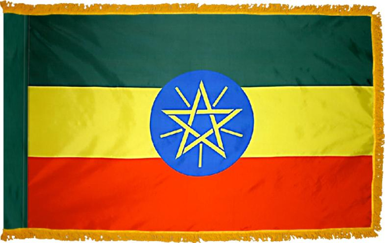  Ethiopia Presentation Flag & Flagpole Set 