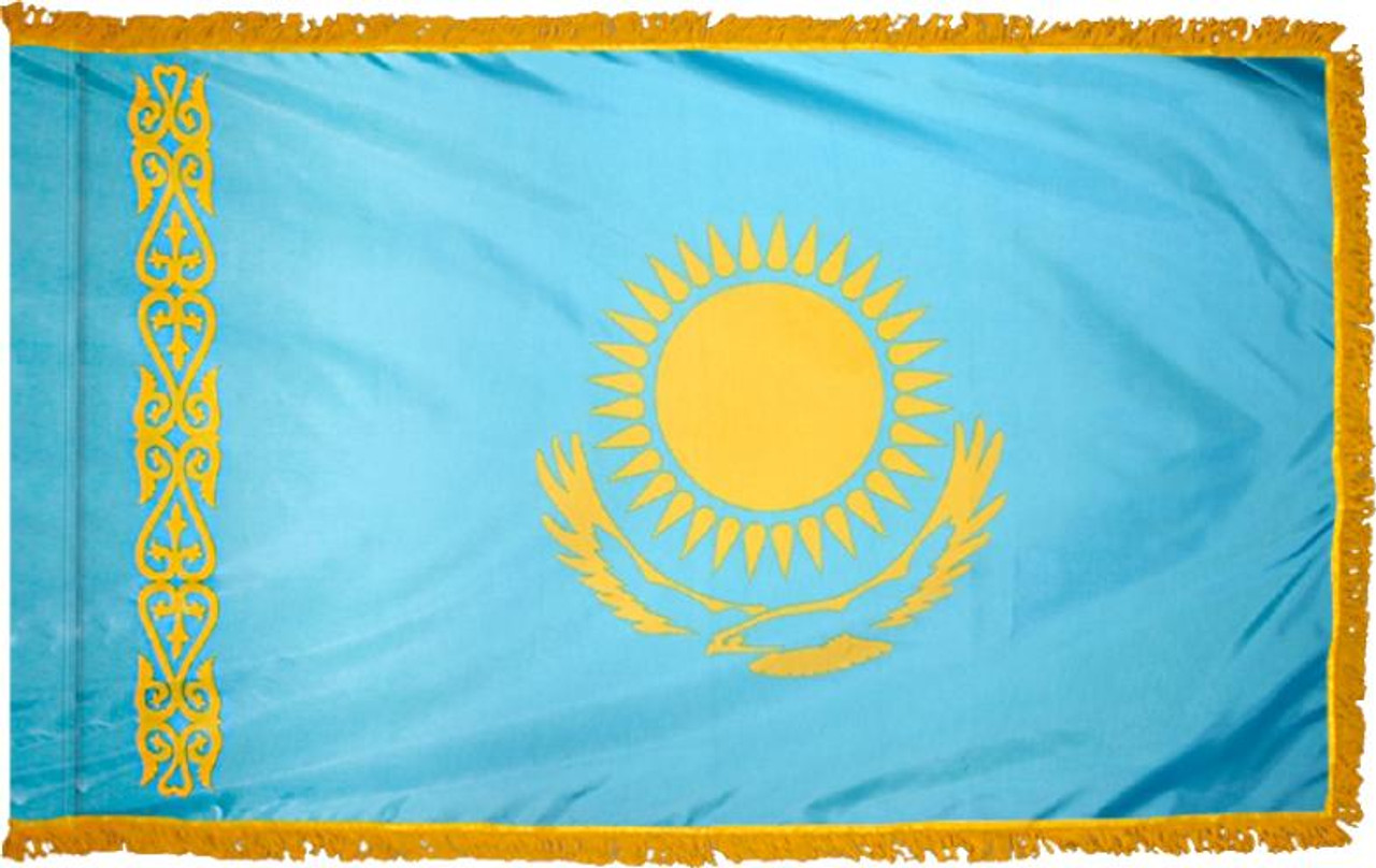  Kazakhstan Presentation Flag & Flagpole Set 