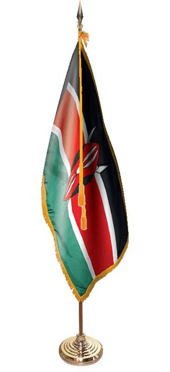  Kenya Presentation Flag & Flagpole Set 