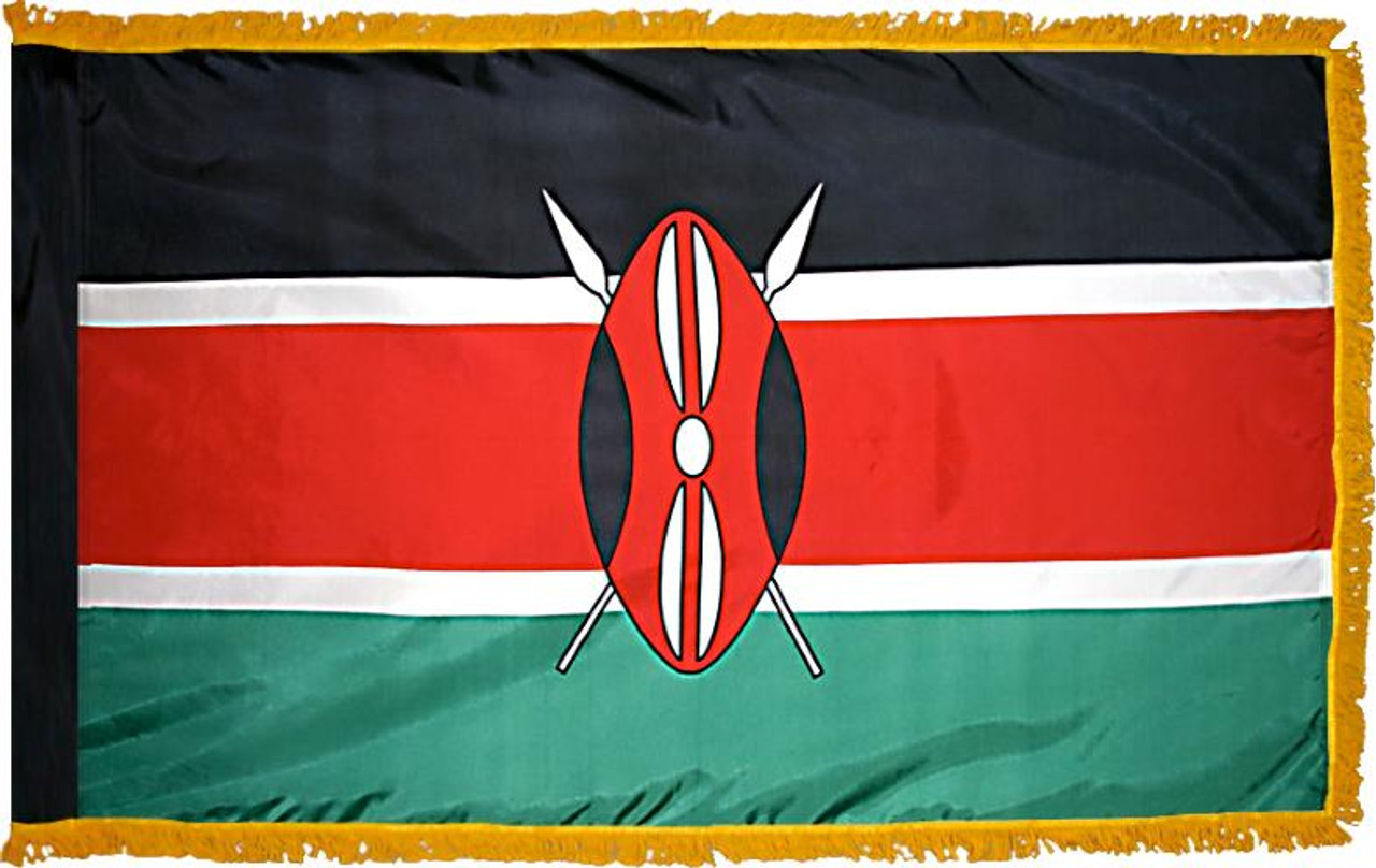  Kenya Presentation Flag & Flagpole Set 