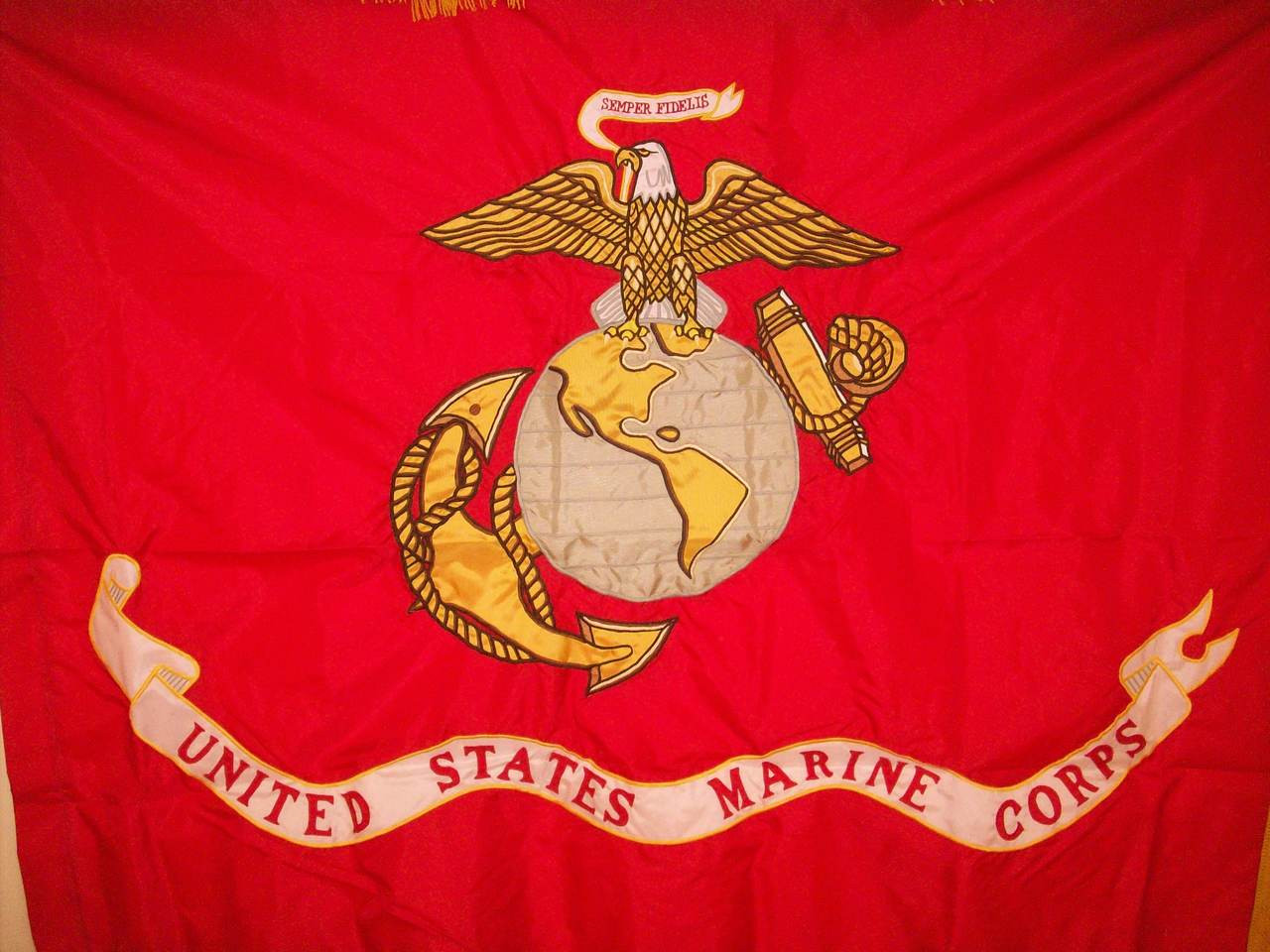 Marine Corps Flag, Appliqued Nylon 3' x 5'