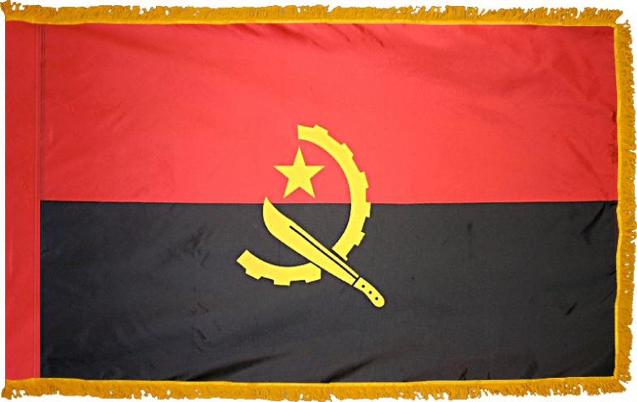  Angola 11' Presentation Flag & Flagpole Set 