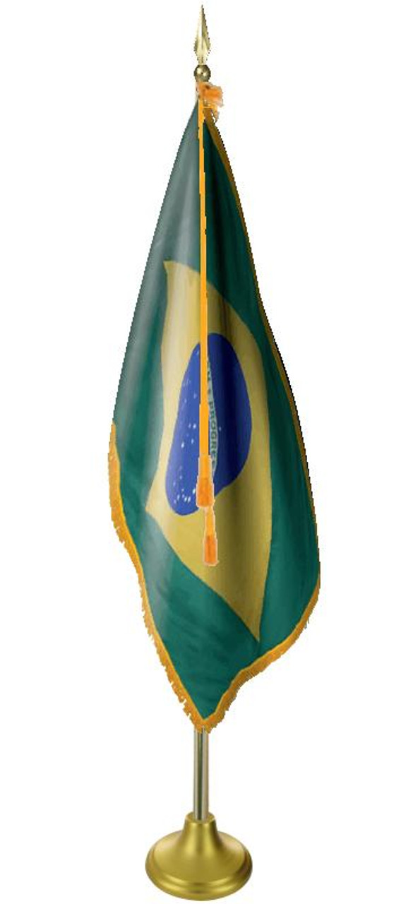  Brazil 11' Presentation Flag & Flagpole Set 