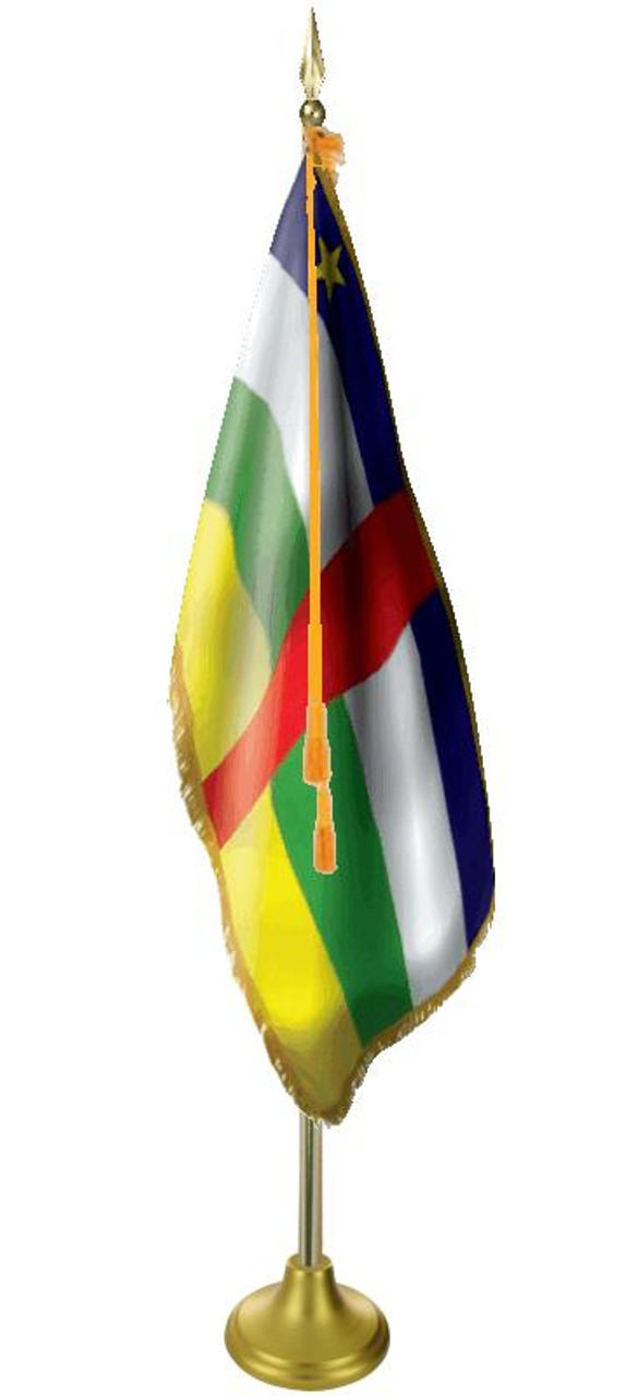  Central African Republic 11' Presentation Flag & Flagpole Set 