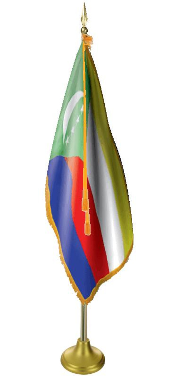  Comoros 11' Presentation Flag & Flagpole Set 