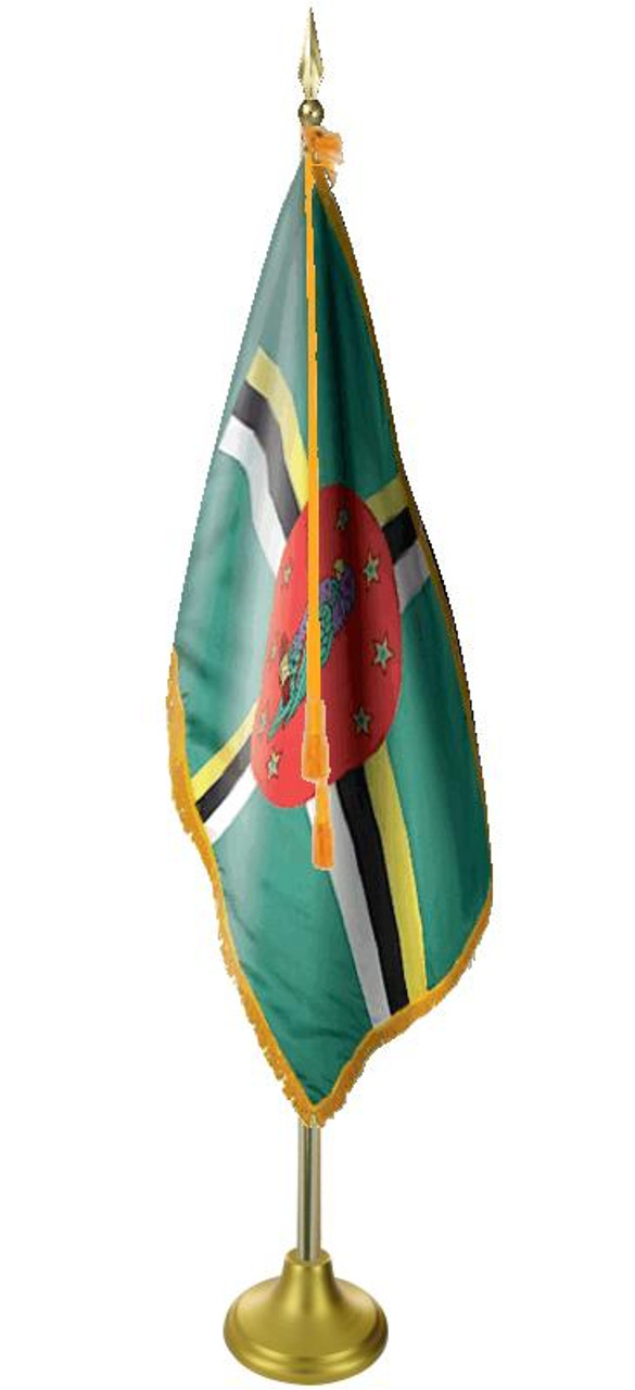  Dominica 11' Presentation Flag & Flagpole Set 