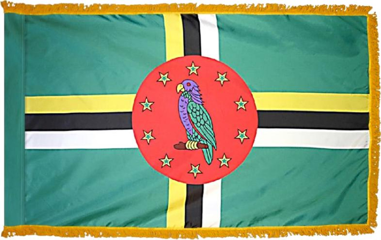  Dominica 11' Presentation Flag & Flagpole Set 