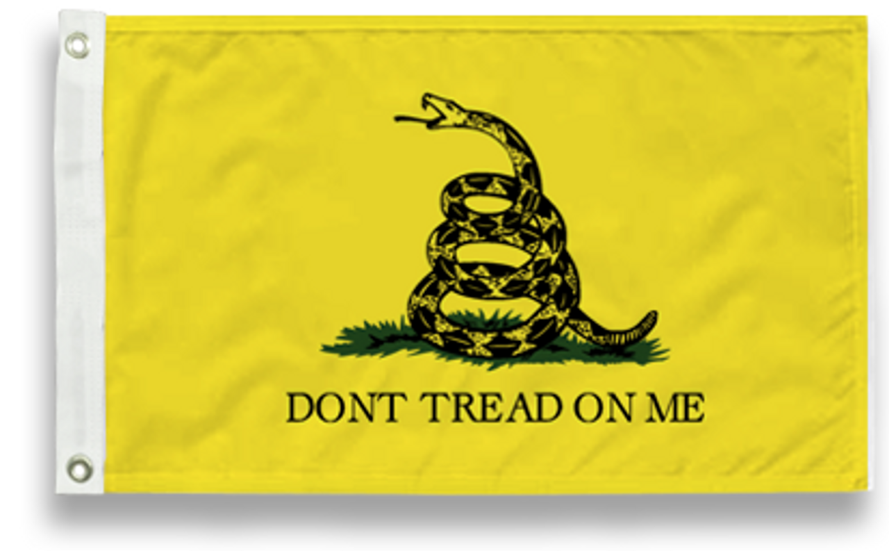 Gadsden "Don't Tread on Me" Flag, 2' x 3', Nylon with Header & Grommets