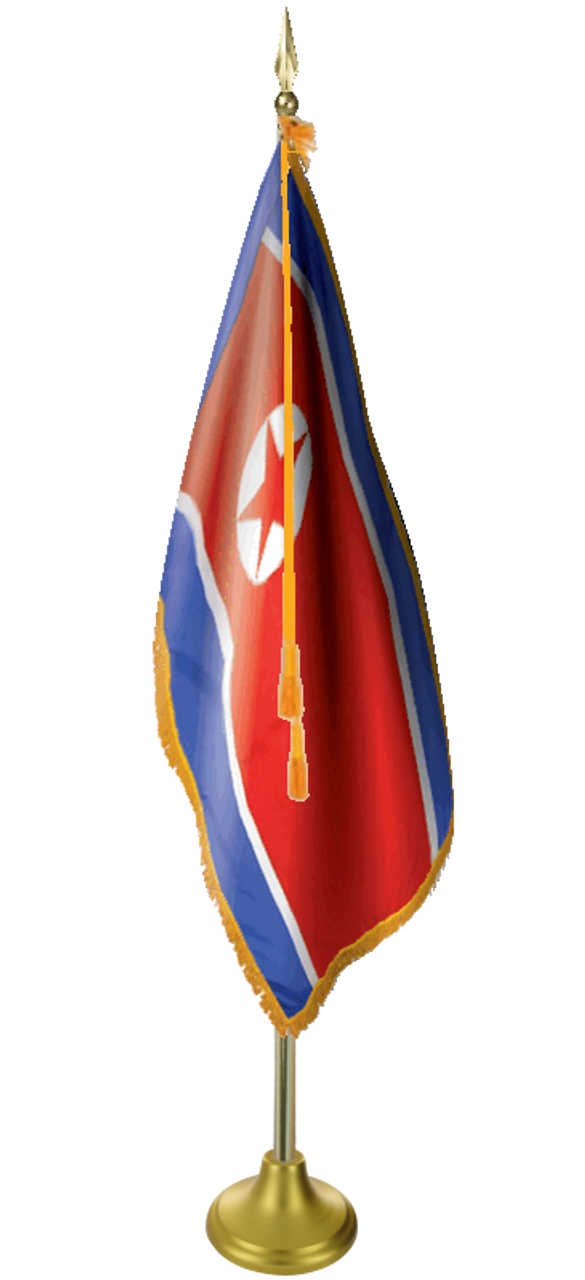 north korean flag pole