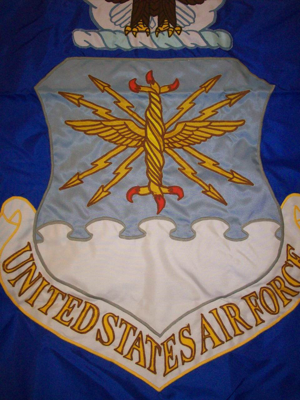 Air Force Flag, Appliqued Nylon 4'4" X 5'6"