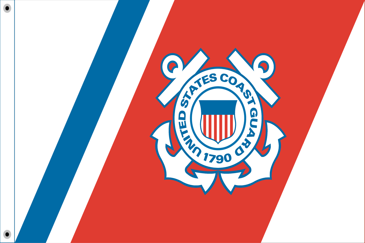 Coast Guard Racing Stripe Flag 3' x 5'