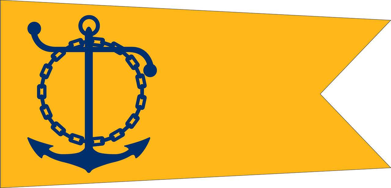 Navy Golden Anchor Honor Roll Retention Pennant, SIZE 8