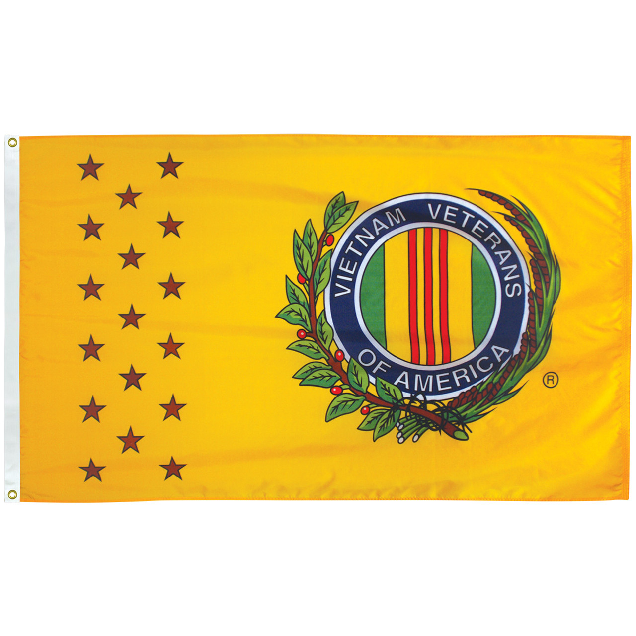 Vietnam Vets Service Flag, 3' x 5' Nylon with Header and Grommets