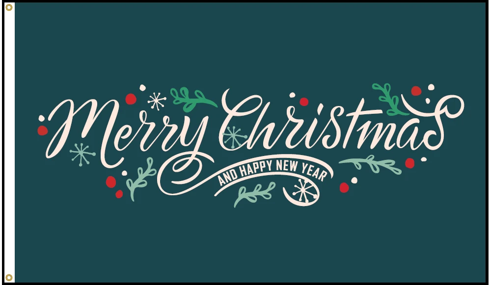 3'x5' Merry Christmas Outdoor Flag