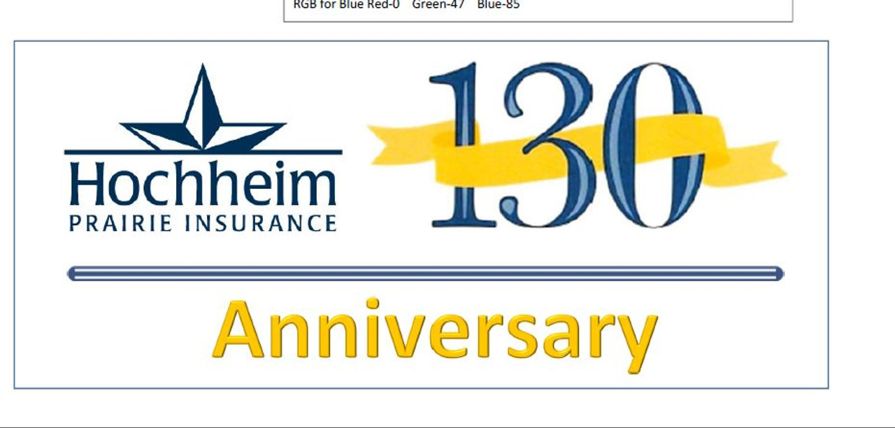 Custom Digital Conversion Single Reverse to Double sided of 4' x 6' Nylon Flag w/Header & Grommets "Hochheim 130th Anniversary" (QTY 3)