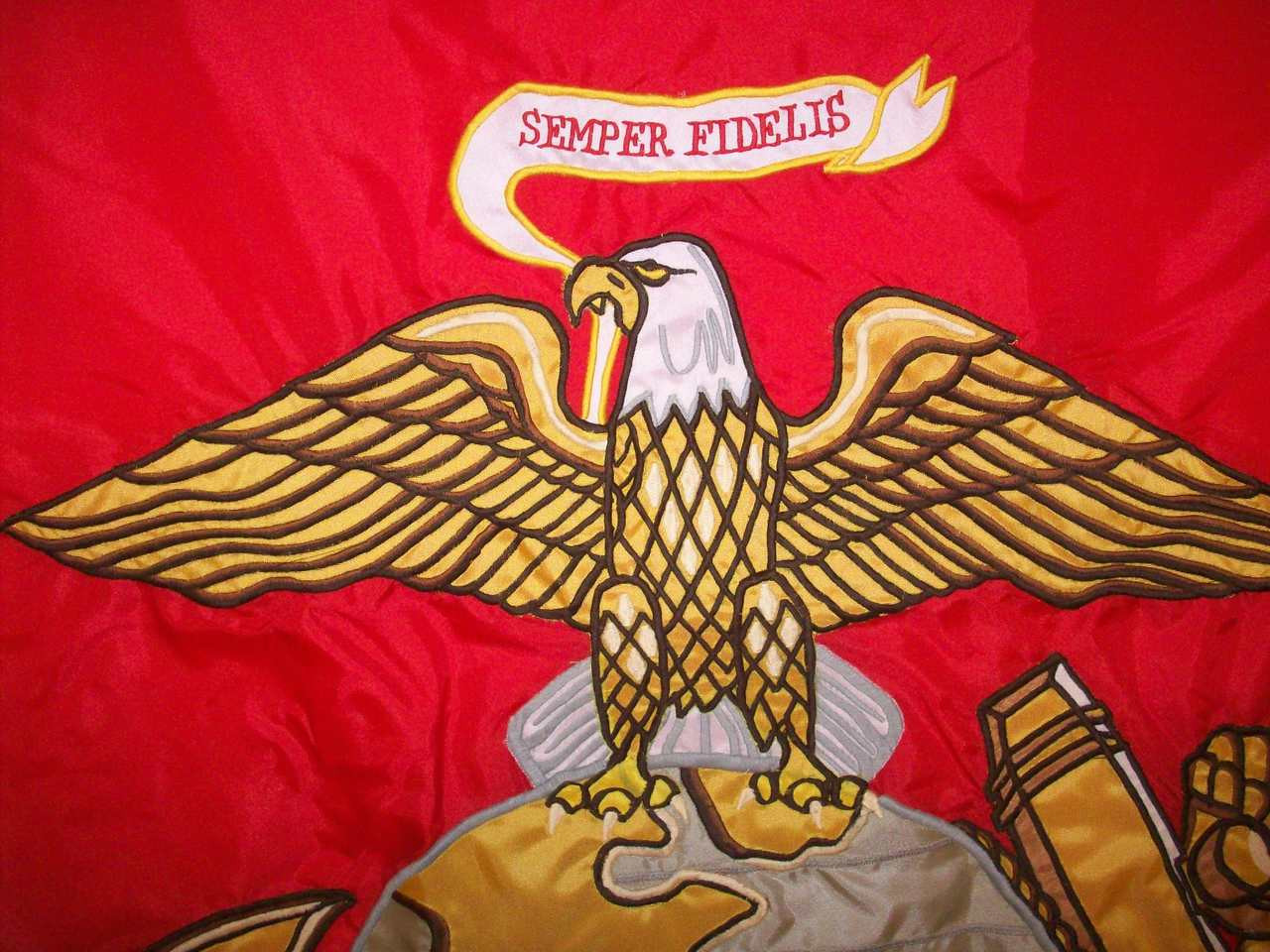 Marine Corps Flag, Appliqued Nylon 3' x 5'