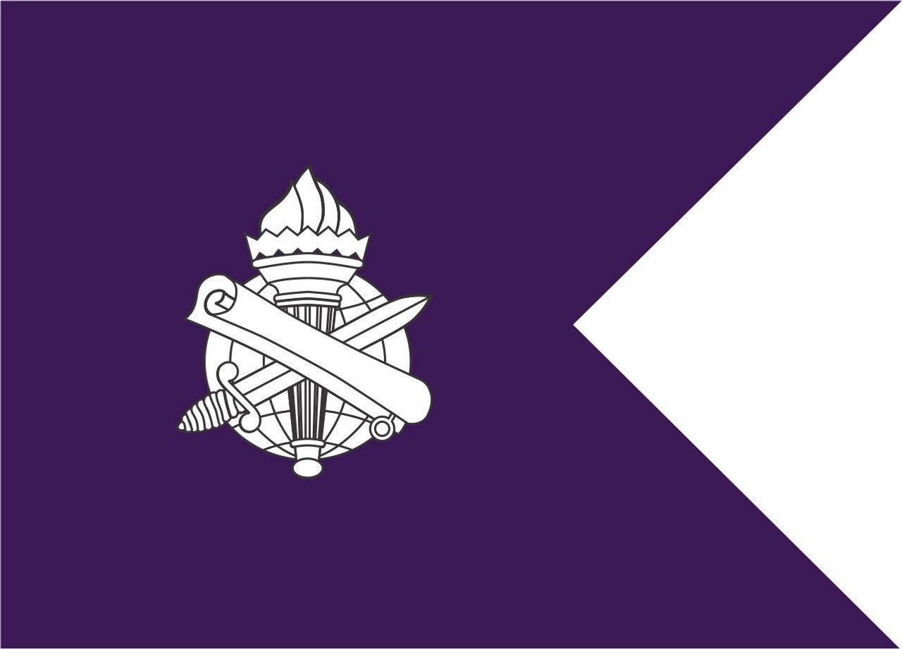 U.S. Army Civil Affairs Guidon Flag, Nylon Applique, PoleHem with Swallowtail, Size 20" x 27.75"