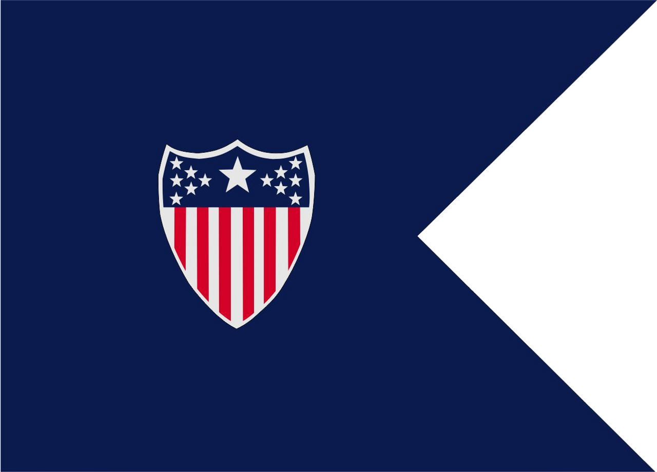 U.S. Army Adjutant General Guidon Flag, Nylon Applique, PoleHem with Swallowtail, Size 20" x 27.75"