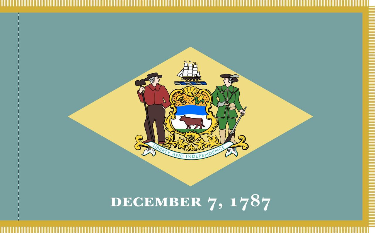  Delaware Presentation Flag & Flagpole Set 