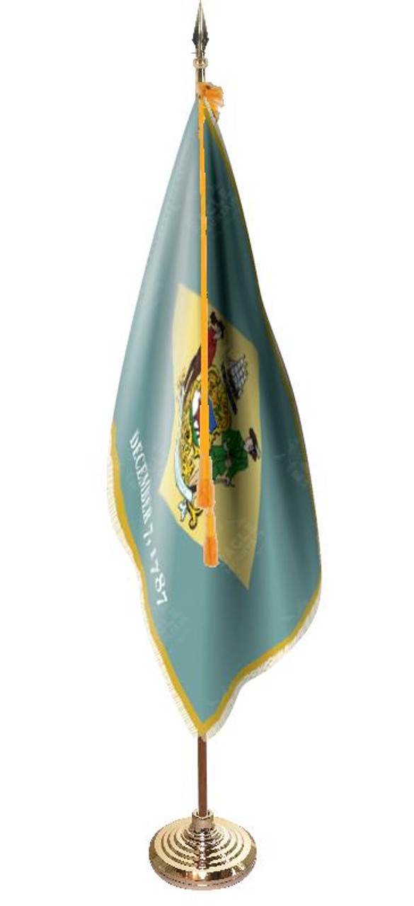  Delaware Presentation Flag & Flagpole Set 