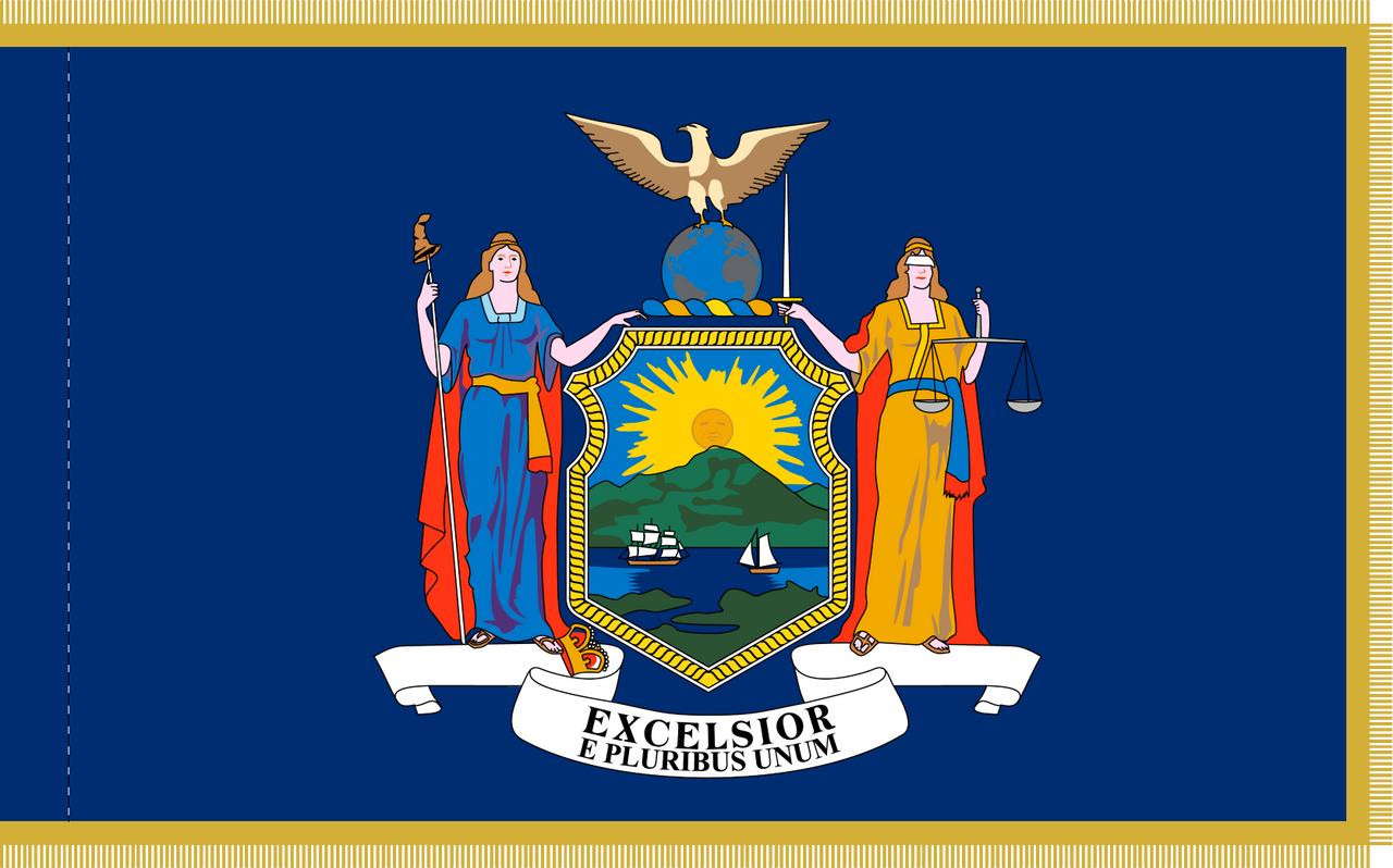  New York Presentation Flag & Flagpole Set 