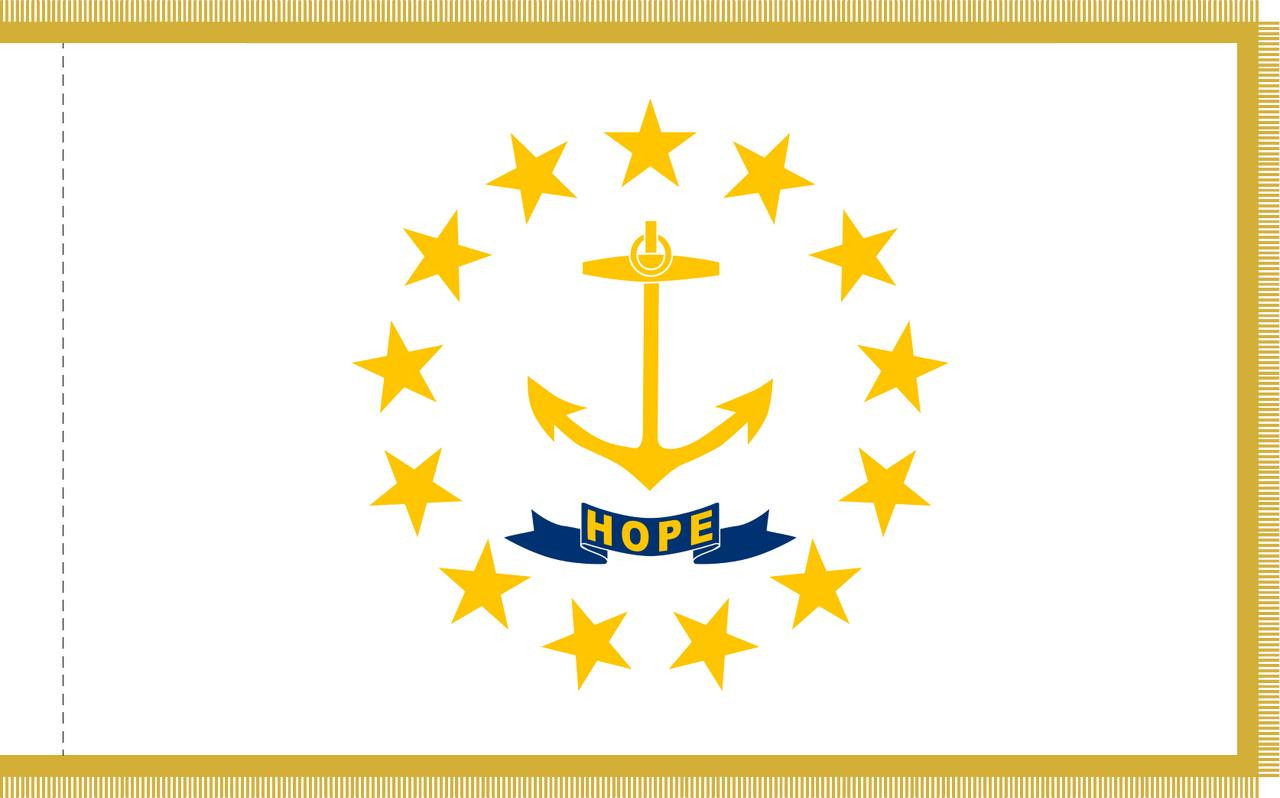  Rhode Island Presentation Flag & Flagpole Set 