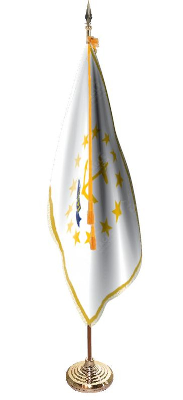  Rhode Island Presentation Flag & Flagpole Set 