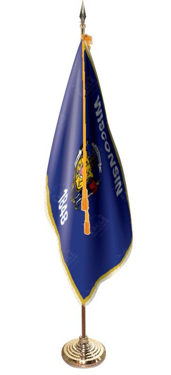  Wisconsin Presentation Flag & Flagpole Set 