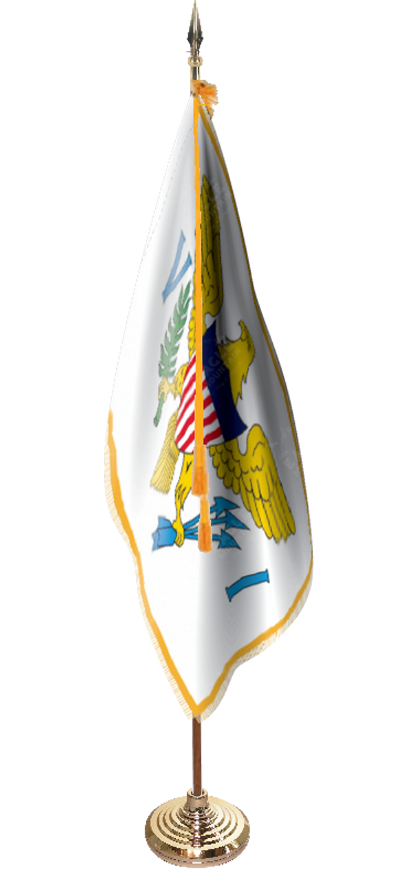 Deluxe Indoor and Parade US Virgin Islands Flag Presentation Set