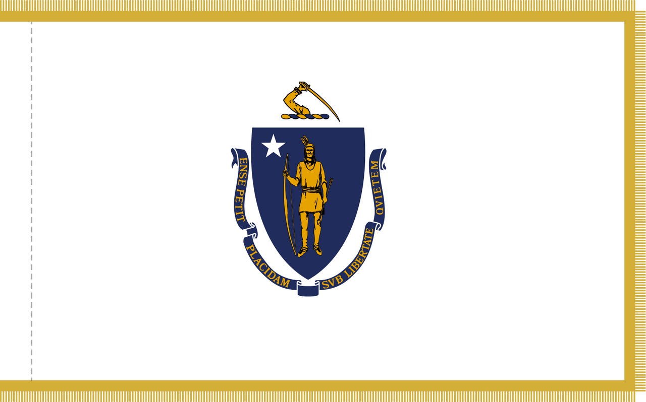 Massachusetts Indoor State Flag