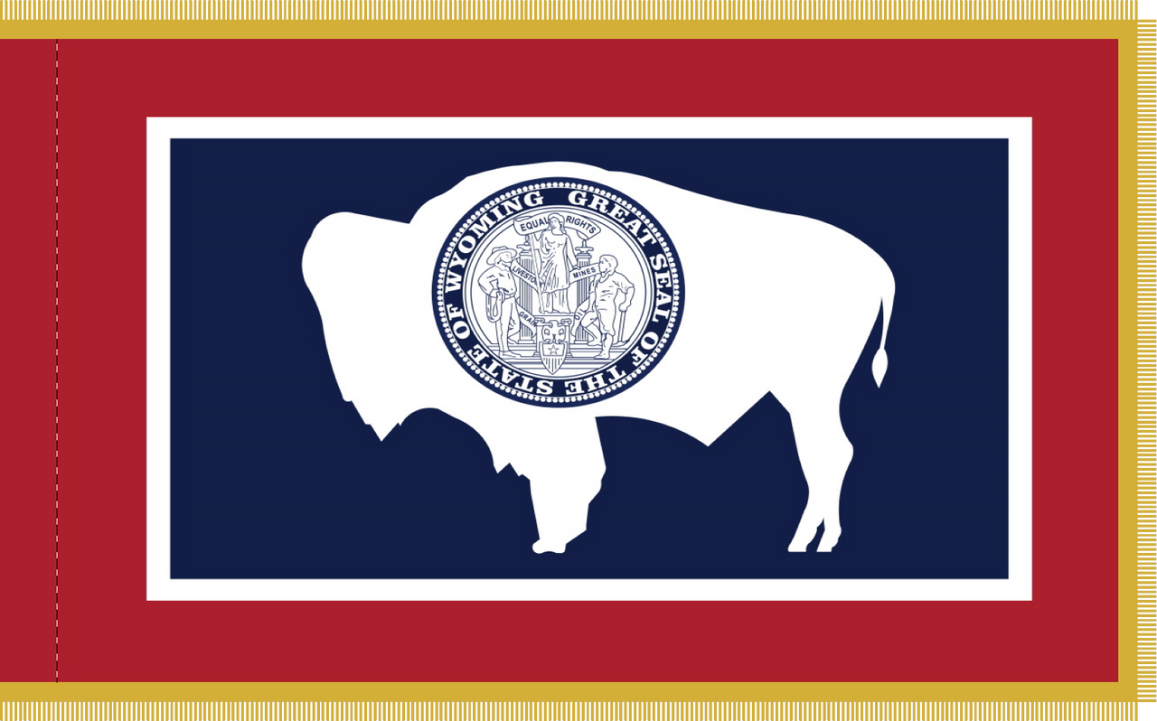 Wyoming Indoor State Flag