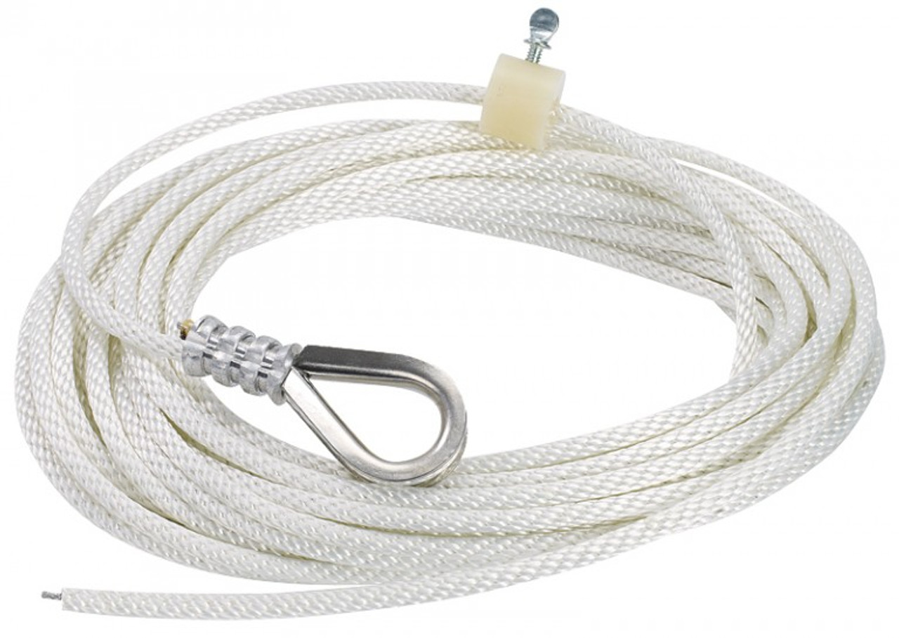 Rope Assembly, Wire Core, 3/16in, 20ft Flag Pole, White, 360137