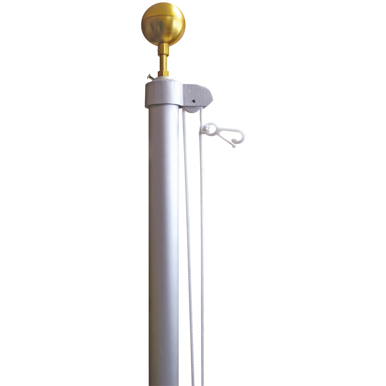 Homesteader HS20 Flagpole Set, 20' X 2" Silver Anodized Finish