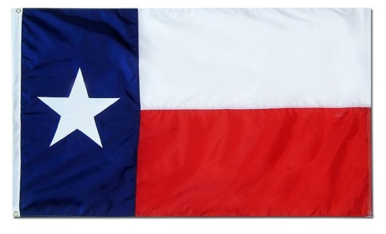 Outdoor Texas Flag with Header and Grommets