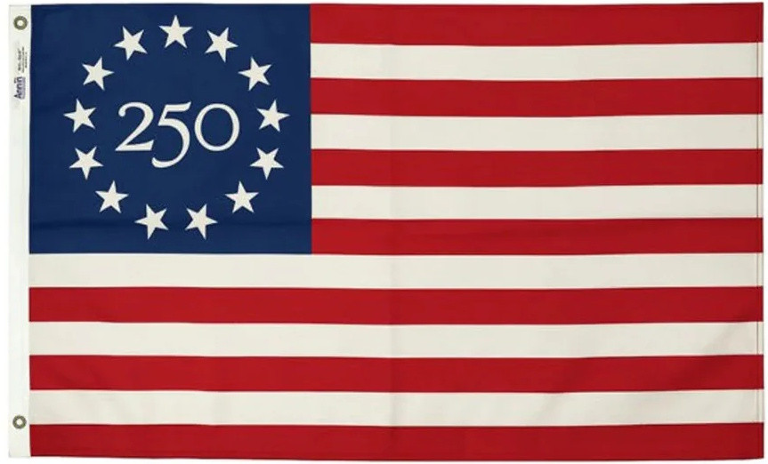 America 250 Betsy Ross Flag, Printed Nylon