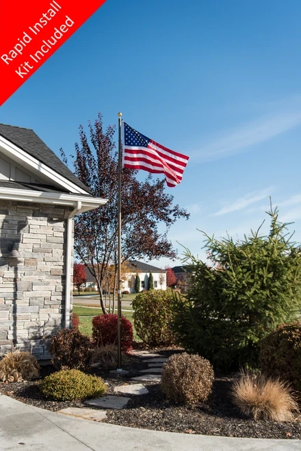 15' Deluxe TITAN Telescoping Flagpoles - Bronze (Clearance Item)