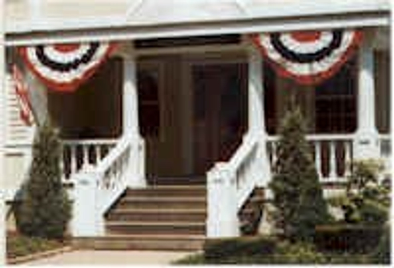 Pleated Light Polyester Fan Bunting - No Stars