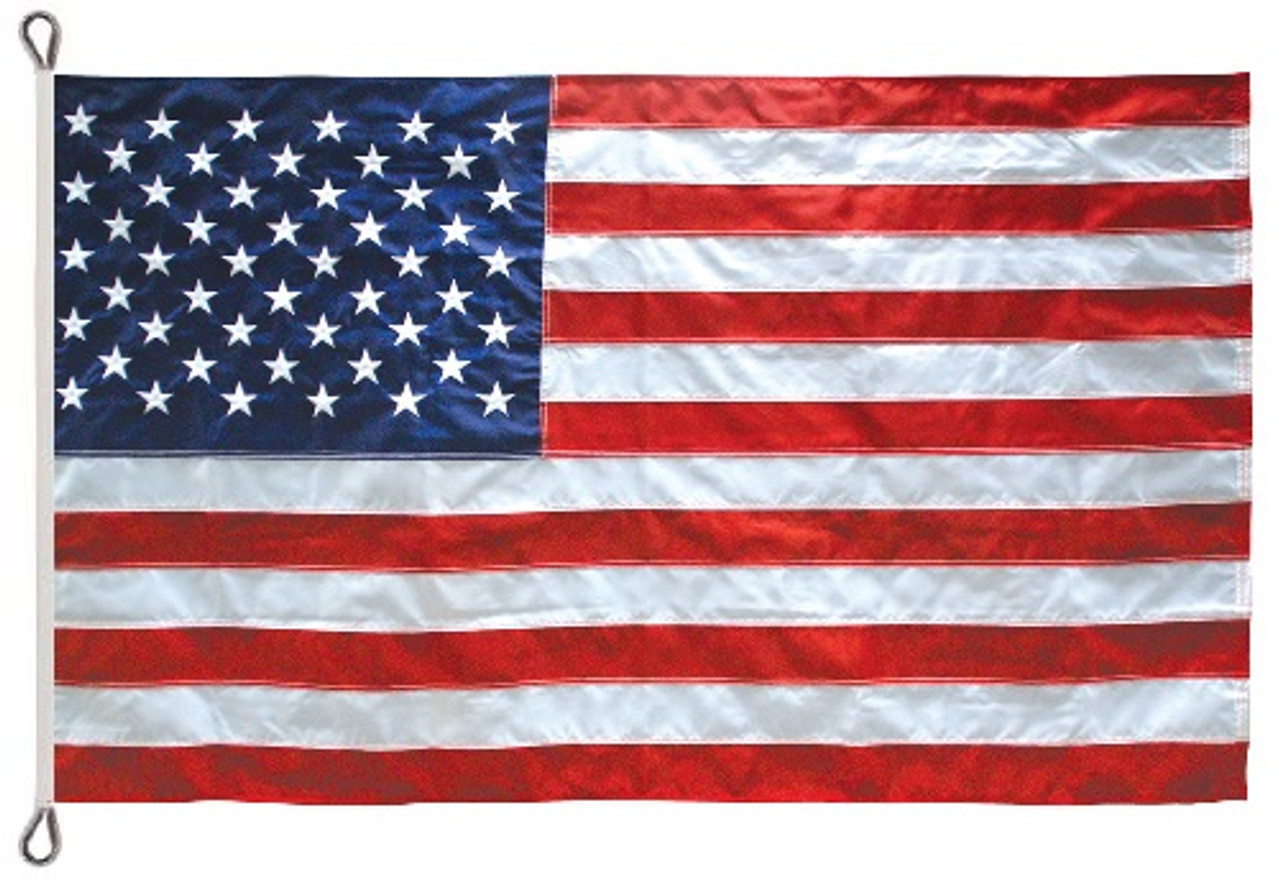 American Flag 8'-11-3/8" X 17' Nylon with Rope & Thimble, GSP3231 (Open Market)