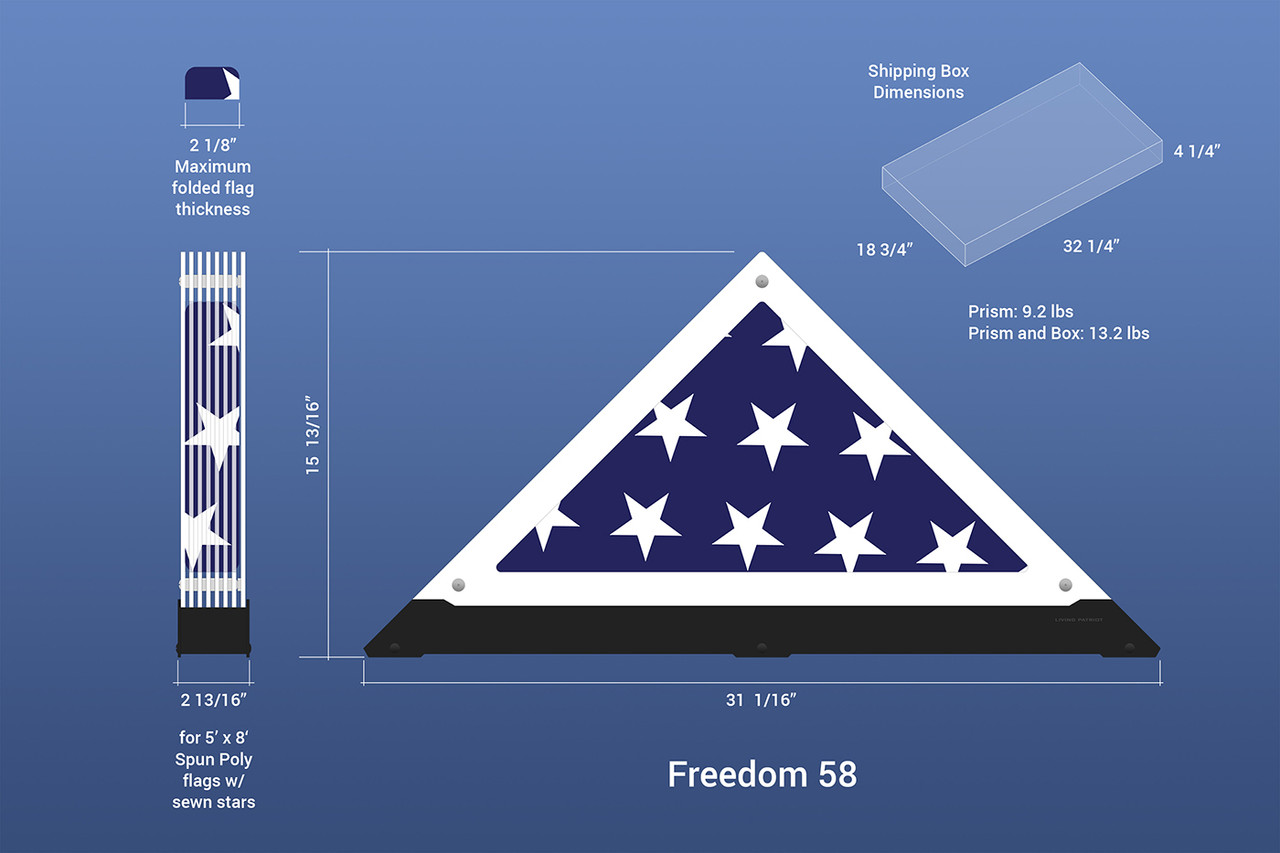 Living Patriot Freedom 58 Prism (For 5' x 8' Extra Tough Flag)