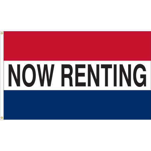3'x5' Message Flag "NOW RENTING" 3'x5' Message Flag "NOW RENTING"