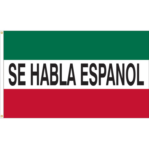3'x5' Message Flag "SE HABLA ESPANOL"