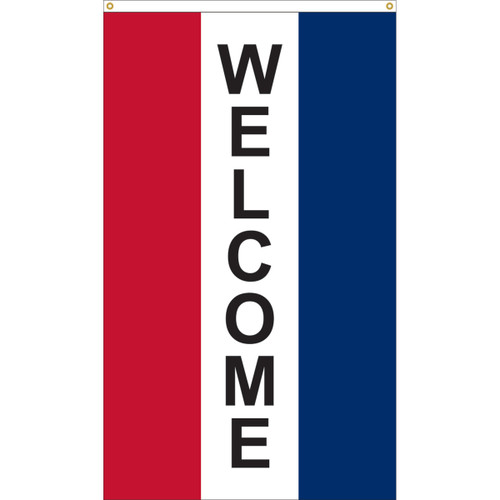 3'x5' Vertical Message Flag "WELCOME"