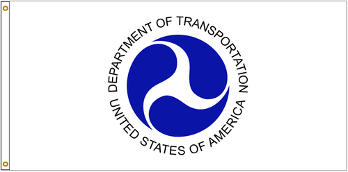 Custom Nylon, Single Reverse w/ Header & Grommets 5' x 8', Dept. of Transportation